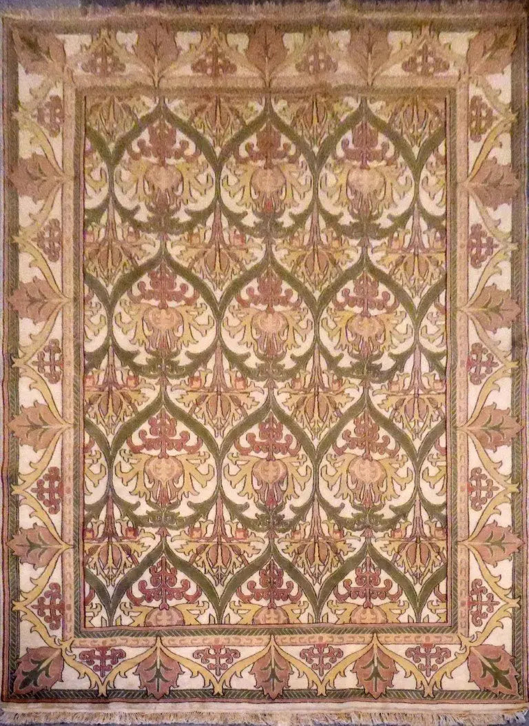One Of The Kind Indian Hand-Knotted Rug 11'11" X 8'10''